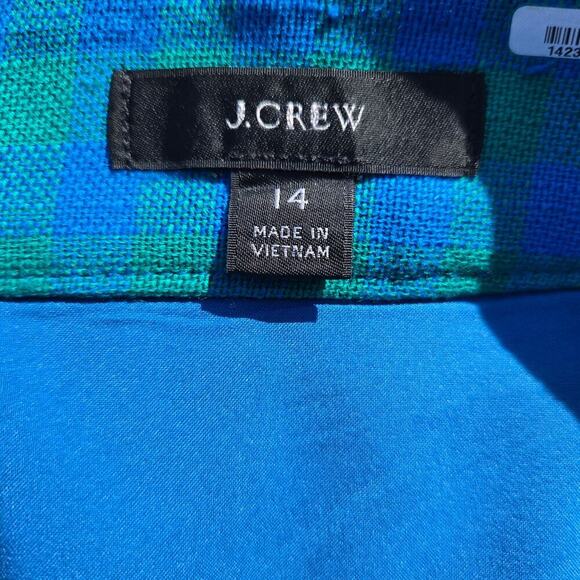 J.Crew Womens Tweed Gingham Mini Skirt 14 Checkered Wool Blend Spring Preppy - Picture 7 of 10